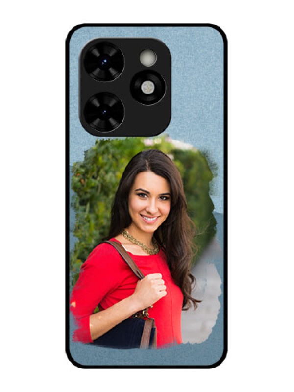 Custom Tecno Pop 8 Custom Metal Phone Case - Grunge Line Art Design