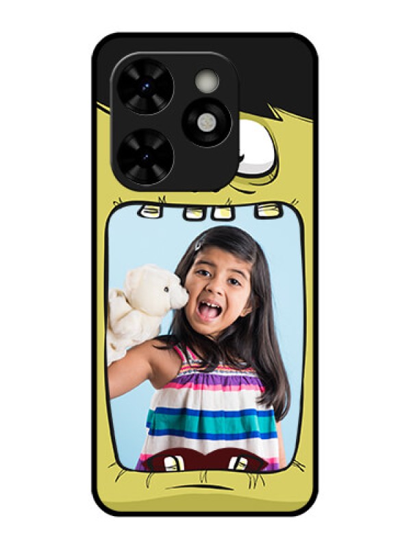 Custom Tecno Pop 8 Custom Metal Phone Case - Cartoon Monster Back Case Design