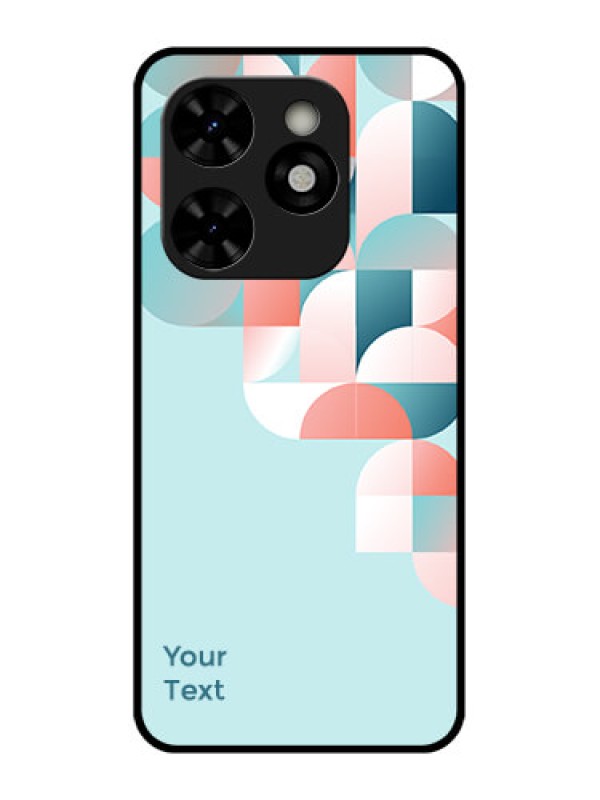 Custom Tecno Pop 8 Custom Metal Phone Case - Stylish Semi - Circle Pattern Design