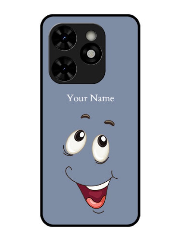 Custom Tecno Pop 8 Custom Metal Phone Case - Laughing Cartoon Face Design