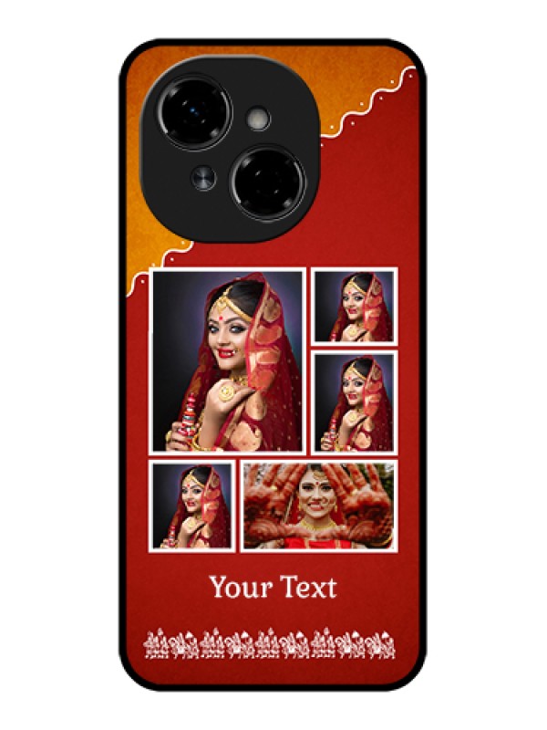 Custom Tecno Pop 9 4G Custom Metal Phone Case - Wedding Pic Upload Design