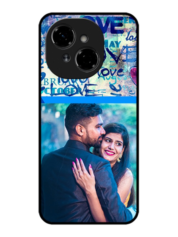 Custom Tecno Pop 9 4G Custom Metal Phone Case - Colorful Love Design