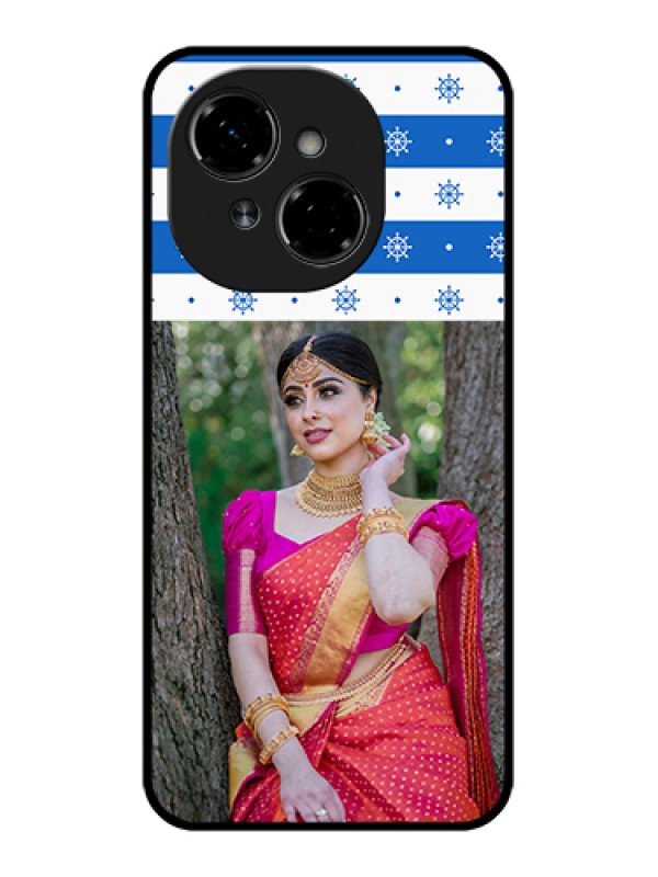 Custom Tecno Pop 9 4G Custom Metal Phone Case - Snow Pattern Design