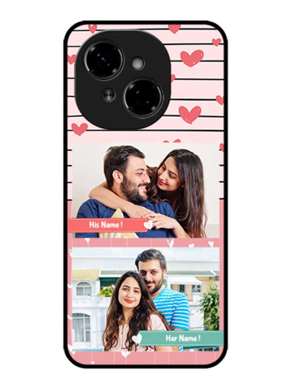 Custom Tecno Pop 9 4G Custom Metal Phone Case - Photo With Heart Design