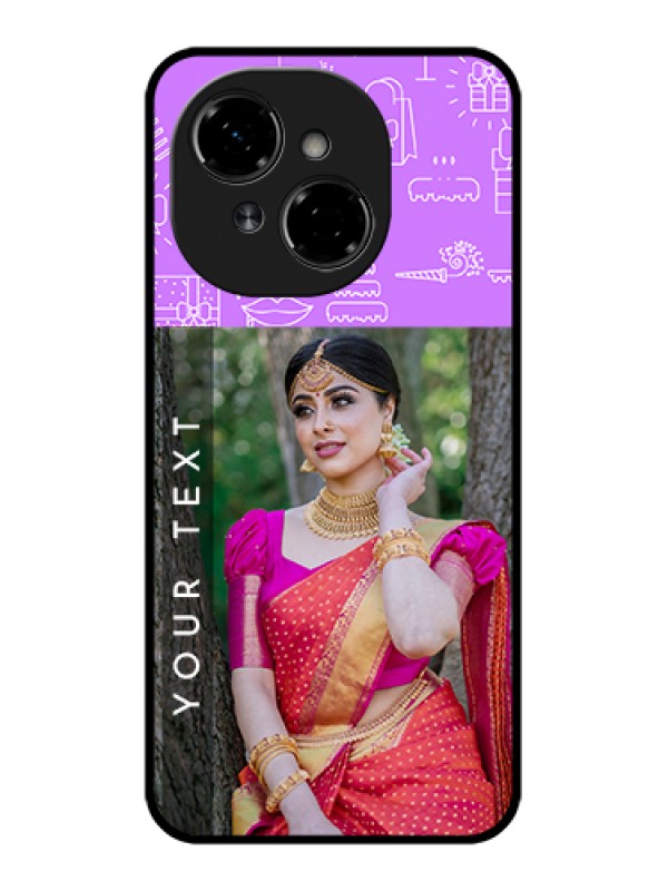 Custom Tecno Pop 9 4G Custom Metal Phone Case - Birthday Icons Design