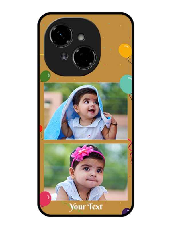 Custom Tecno Pop 9 4G Custom Metal Phone Case - Image Holder With Birthday Celebrations Design