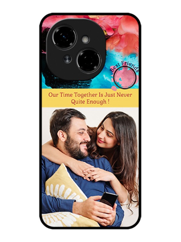 Custom Tecno Pop 9 4G Custom Metal Phone Case - Quote With Acrylic Painting Design