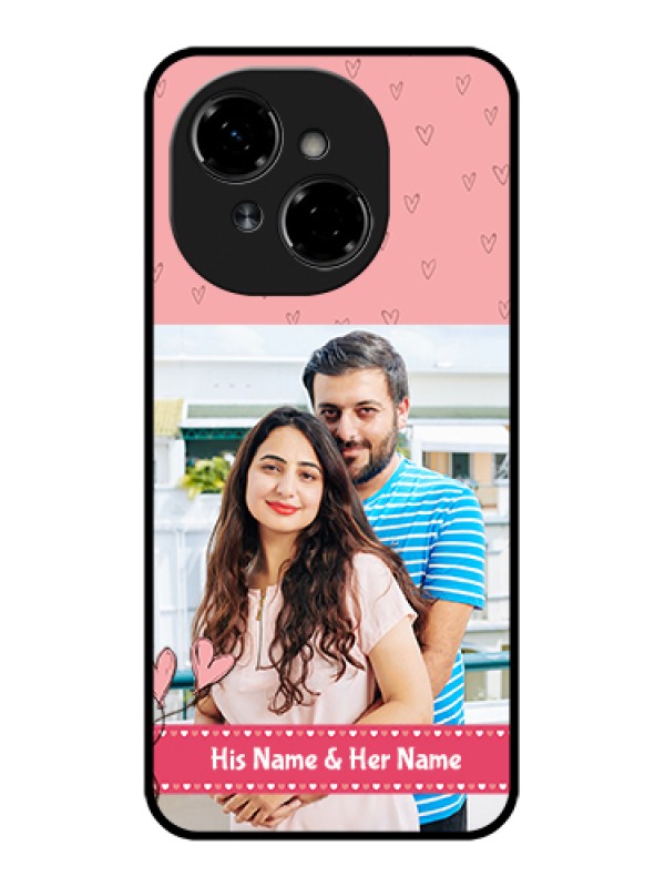 Custom Tecno Pop 9 4G Custom Metal Phone Case - Love Design Peach Color