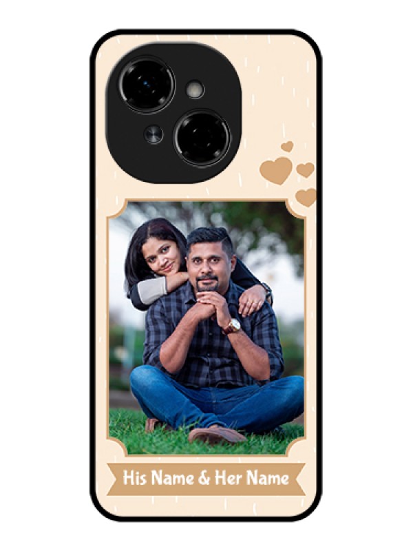 Custom Tecno Pop 9 4G Custom Metal Phone Case - With Confetti Love Design