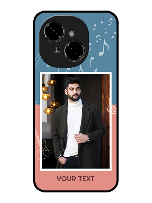 Custom Tecno Pop 9 4G Custom Metal Phone Case - With Color Musical Note Design