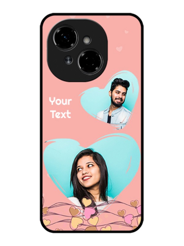 Custom Tecno Pop 9 4G Custom Metal Phone Case - Love Doodle Design