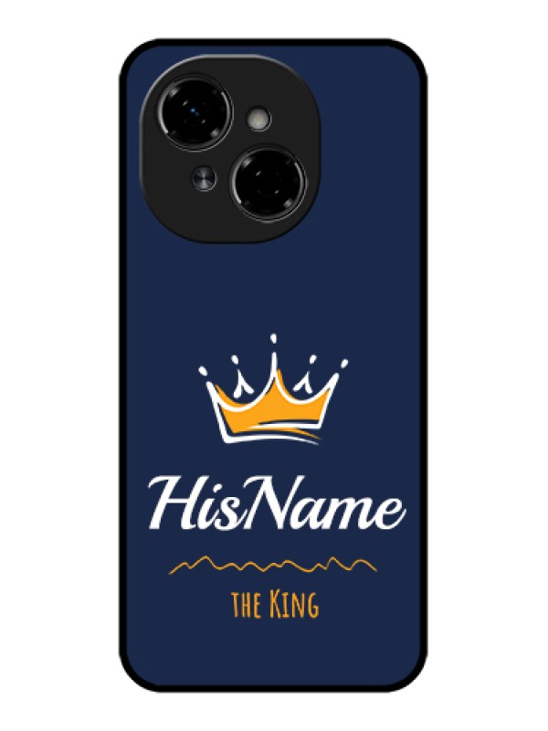 Custom Tecno Pop 9 4G Custom Metal Phone Case - King With Name Design