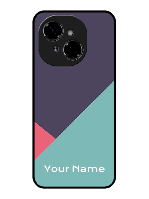 Custom Tecno Pop 9 4G Custom Metal Phone Case - Tri Color Abstract Design