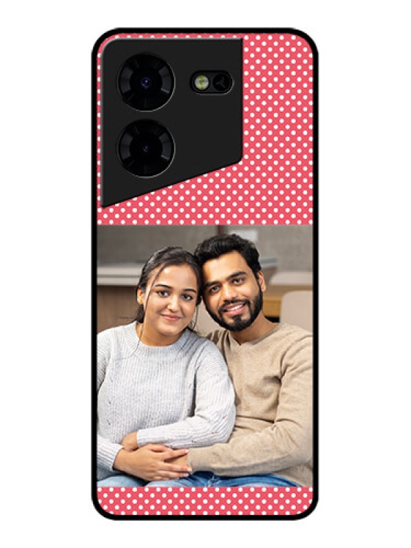 Custom Tecno Pova 5 Pro 5G Custom Metal Phone CaseWhite Dotted Design