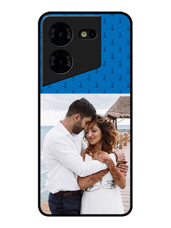 Custom Tecno Pova 5 Pro 5G Custom Metal Phone CaseBlue Anchors Design