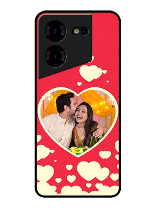 Custom Tecno Pova 5 Pro 5G Custom Metal Phone CaseLove Symbols Phone Cover Design