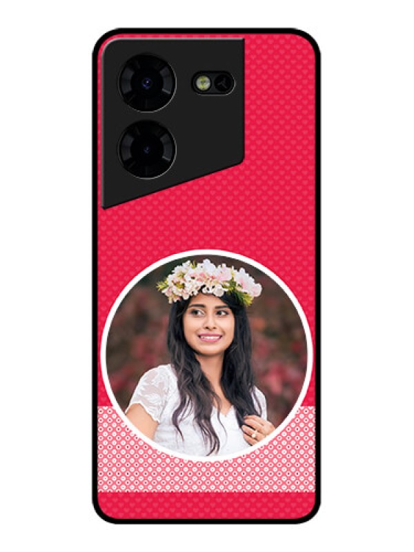 Custom Tecno Pova 5 Pro 5G Custom Metal Phone CasePink Color Pattern Design