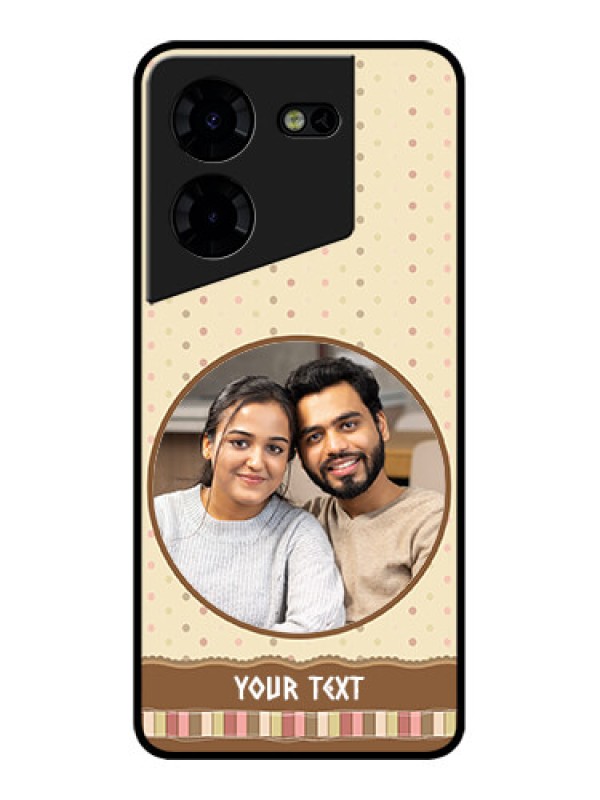 Custom Tecno Pova 5 Pro 5G Custom Metal Phone CaseBrown Dotted Mobile Case Design