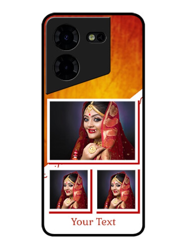 Custom Tecno Pova 5 Pro 5G Custom Metal Phone CaseWedding Memories Design