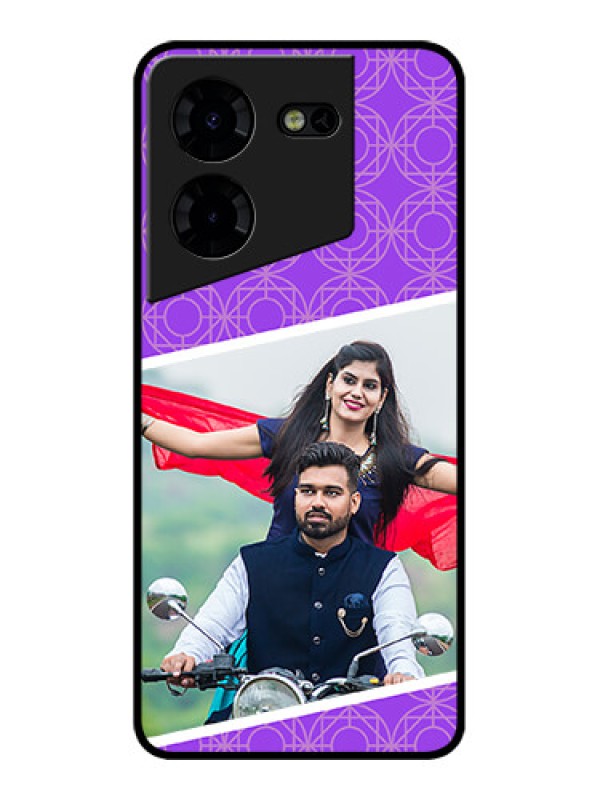 Custom Tecno Pova 5 Pro 5G Custom Metal Phone CaseViolet Color Pattern Design