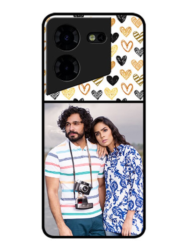 Custom Tecno Pova 5 Pro 5G Custom Metal Phone CaseLove Symbol Design