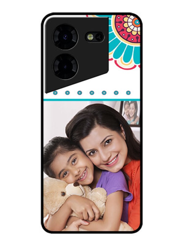 Custom Tecno Pova 5 Pro 5G Custom Metal Phone CaseFlower Design