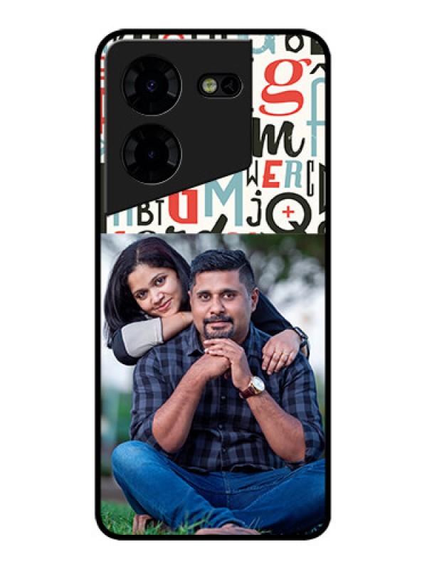 Custom Tecno Pova 5 Pro 5G Custom Metal Phone CaseAlphabet Design