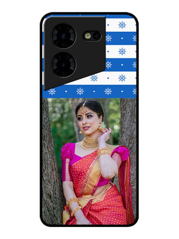 Custom Tecno Pova 5 Pro 5G Custom Metal Phone CaseSnow Pattern Design