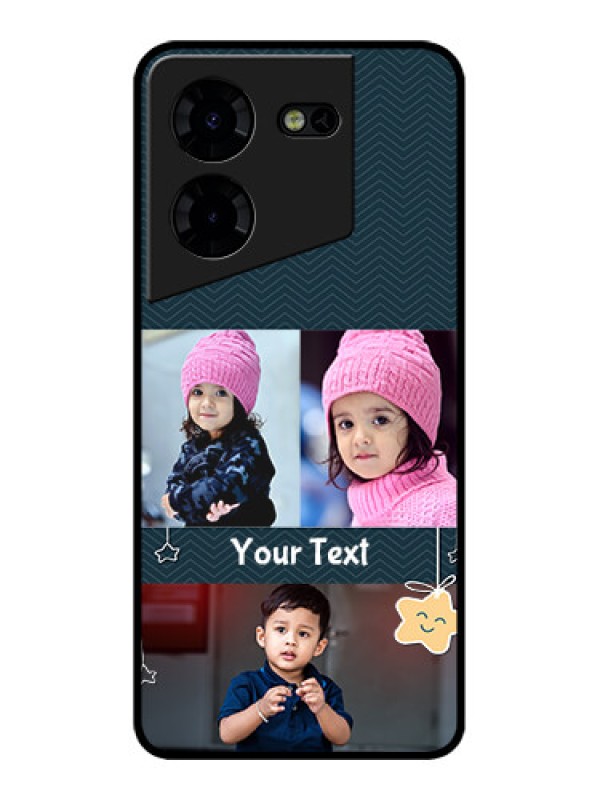 Custom Tecno Pova 5 Pro 5G Custom Metal Phone CaseHanging Stars Design