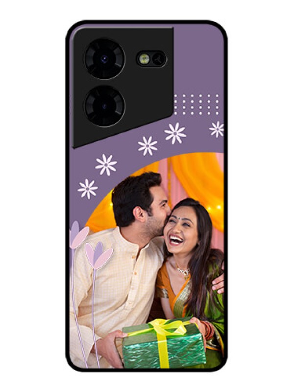 Custom Tecno Pova 5 Pro 5G Custom Metal Phone CaseLavender Flowers Design