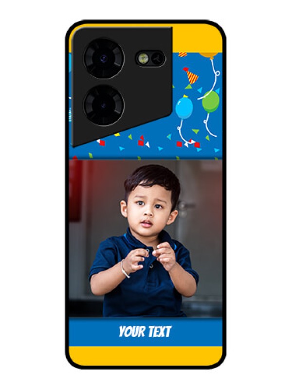 Custom Tecno Pova 5 Pro 5G Custom Metal Phone CaseBirthday Wishes Design