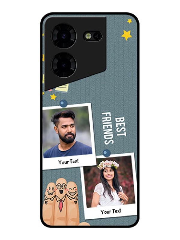 Custom Tecno Pova 5 Pro 5G Custom Metal Phone CaseSticky Frames And Friendship Design