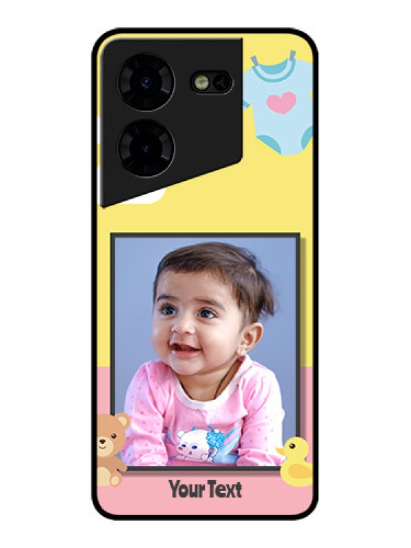 Custom Tecno Pova 5 Pro 5G Custom Metal Phone CaseKids 2 Color Design