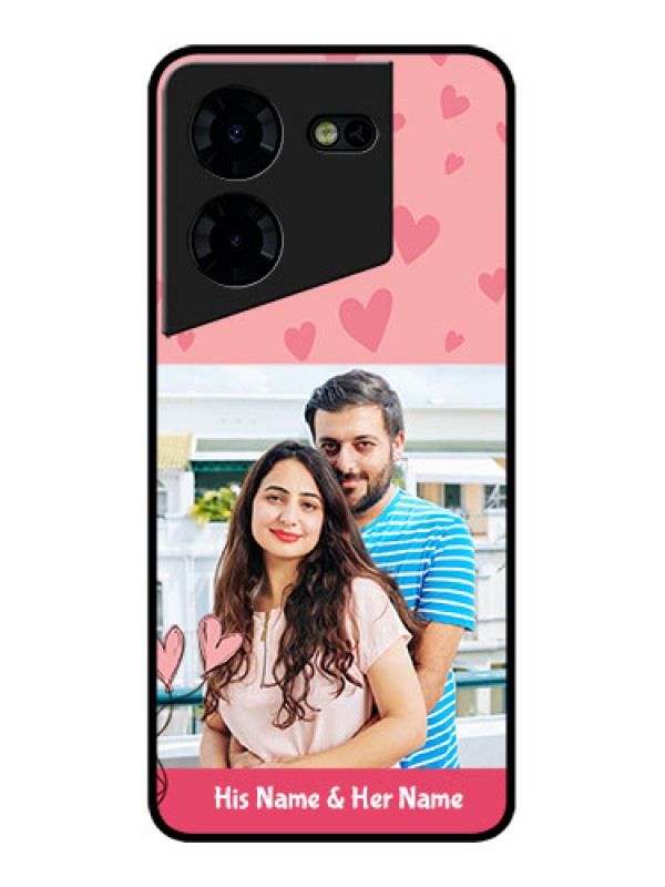 Custom Tecno Pova 5 Pro 5G Custom Metal Phone CaseLove Design Peach Color