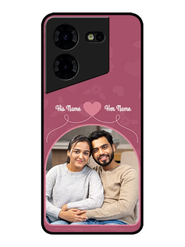 Custom Tecno Pova 5 Pro 5G Custom Metal Phone CaseLove Floral Design