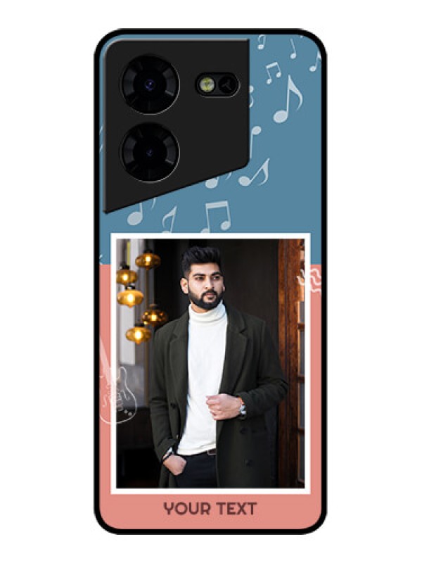 Custom Tecno Pova 5 Pro 5G Custom Metal Phone CaseWith Color Musical Note Design