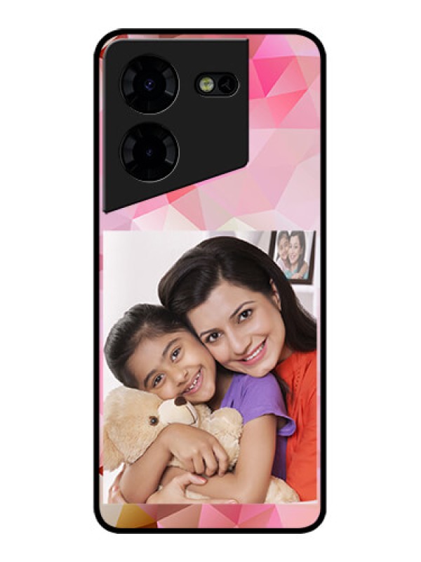 Custom Tecno Pova 5 Pro 5G Custom Metal Phone CaseAbstract Triangle Design