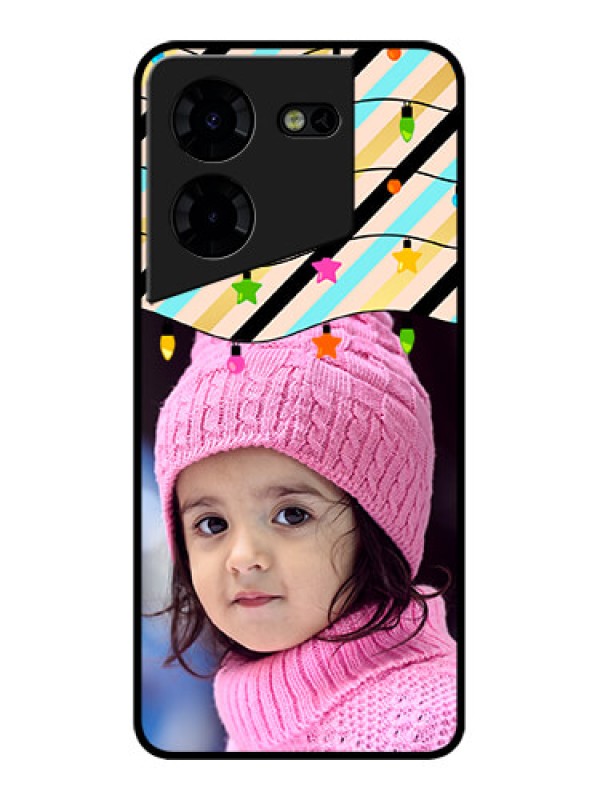 Custom Tecno Pova 5 Pro 5G Custom Metal Phone CaseLights Hanging Design