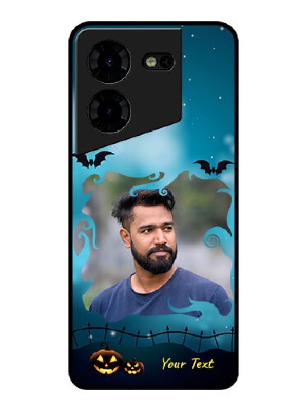 Custom Tecno Pova 5 Pro 5G Custom Metal Phone CaseHalloween Frame Design