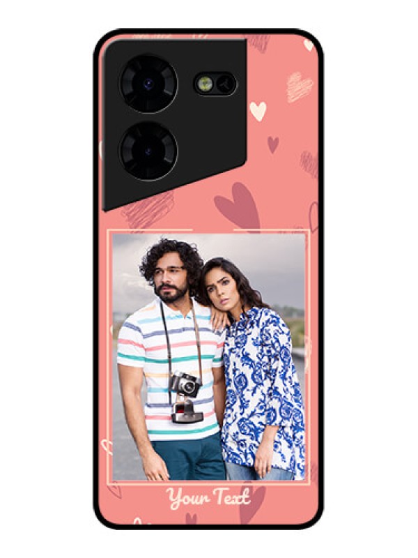 Custom Tecno Pova 5 Pro 5G Custom Metal Phone CaseLove Doodle Art Design