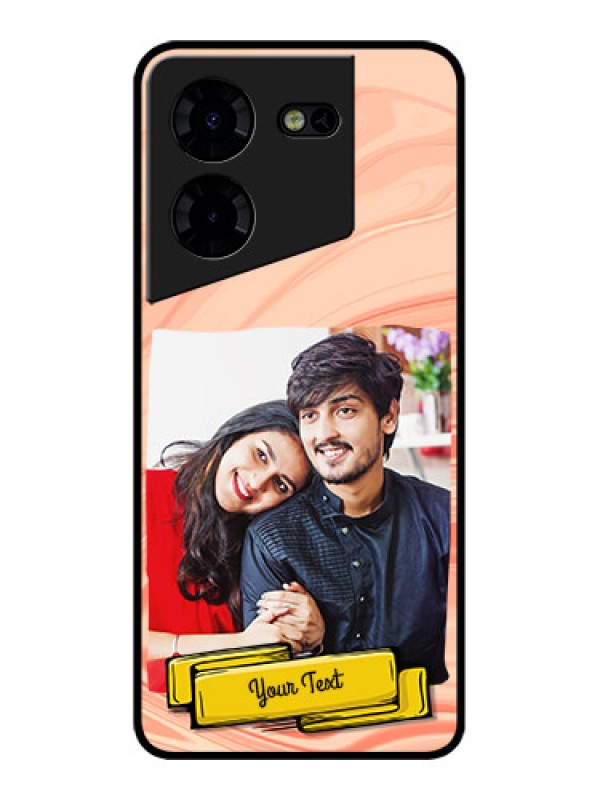 Custom Tecno Pova 5 Pro 5G Custom Metal Phone CaseMarble Texture Design