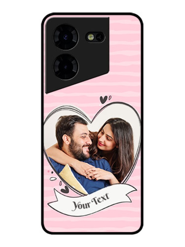 Custom Tecno Pova 5 Pro 5G Custom Metal Phone CaseVintage Heart Design