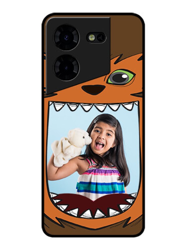 Custom Tecno Pova 5 Pro 5G Custom Metal Phone CaseOwl Monster Back Case Design