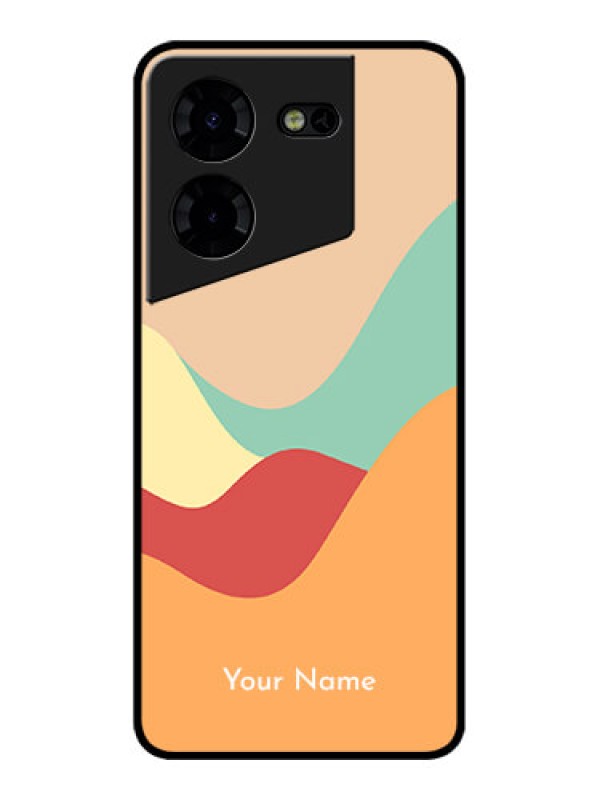 Custom Tecno Pova 5 Pro 5G Custom Metal Phone CaseOcean Waves Multi - Colour Design