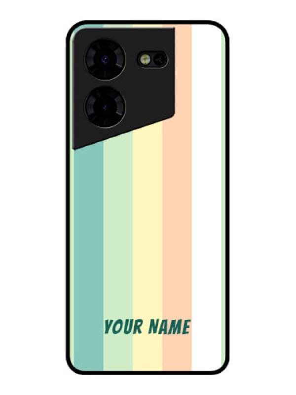Custom Tecno Pova 5 Pro 5G Custom Metal Phone CaseMulti - Colour Stripes Design