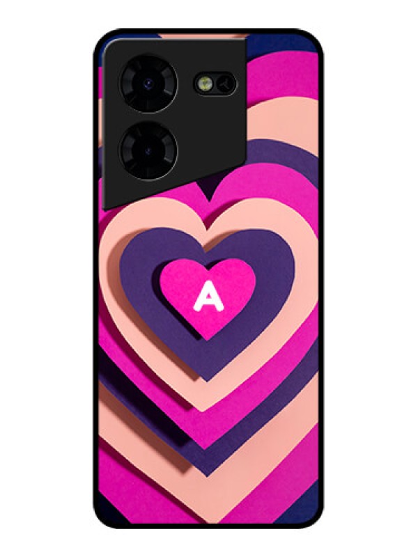 Custom Tecno Pova 5 Pro 5G Custom Metal Phone CaseCute Heart Pattern Design