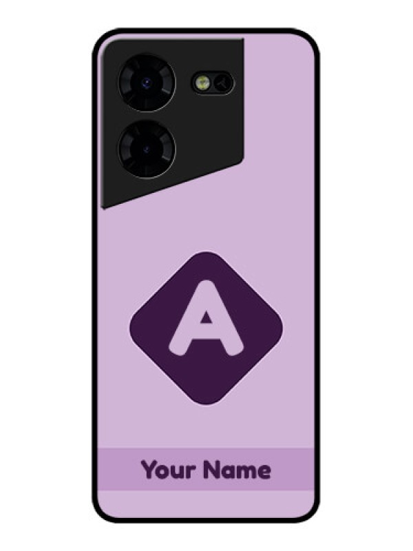 Custom Tecno Pova 5 Pro 5G Custom Metal Phone CaseCustom Letter In Curved Badge Design