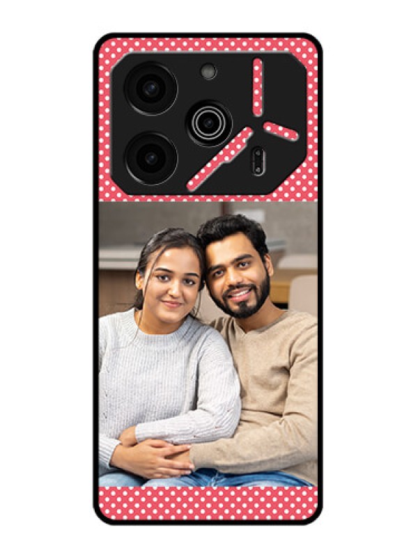 Custom Tecno Pova 6 Pro 5G Custom Metal Phone CaseWhite Dotted Design