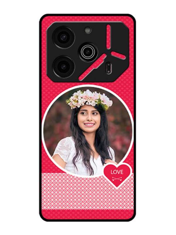 Custom Tecno Pova 6 Pro 5G Custom Metal Phone CasePink Color Pattern Design