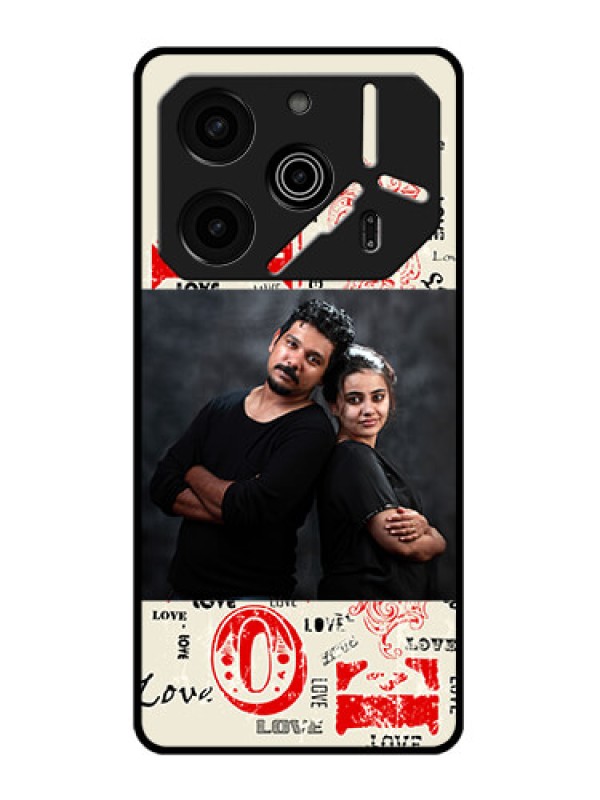 Custom Tecno Pova 6 Pro 5G Custom Metal Phone CaseTrendy Love Design Case